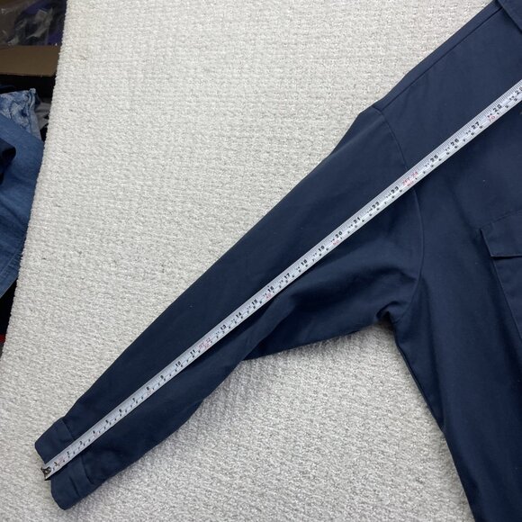 Vintage Air Transat Canada Employee Button Up Shirt Uniform Men Sz L Navy Blue * - Picture 11 of 16